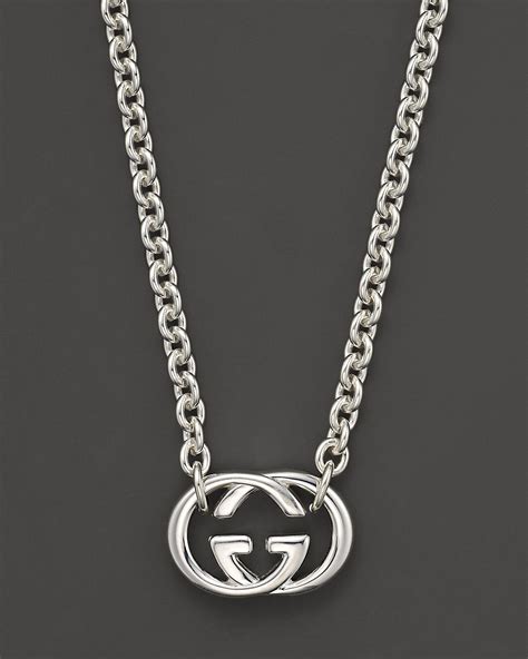 gucci britt silver necklace|Gucci chain necklace.